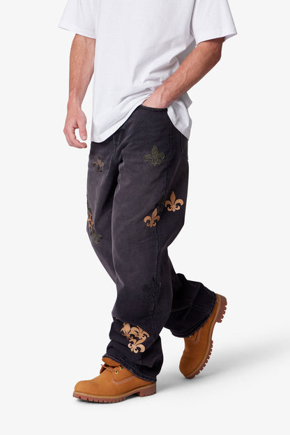Ultra Baggy Fleur Denim - Black