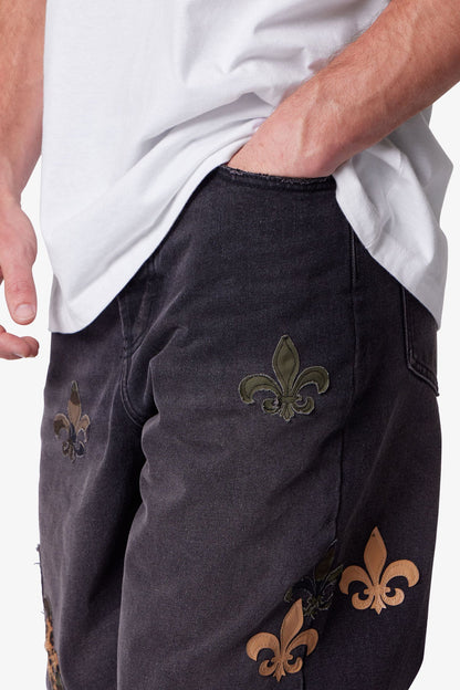 Ultra Baggy Fleur Denim - Black