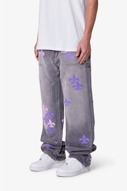 Ultra Baggy Fleur Double Knee Pants - Grey