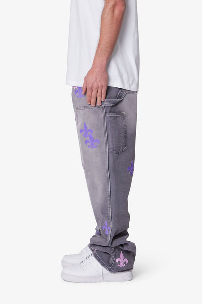 Ultra Baggy Fleur Double Knee Pants - Grey