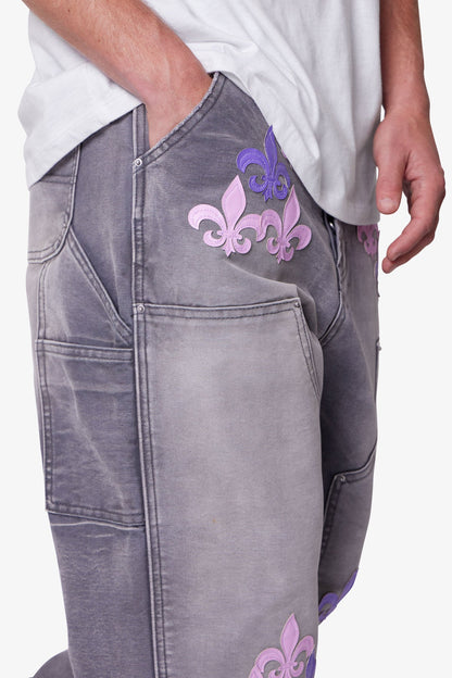 Ultra Baggy Fleur Double Knee Pants - Grey