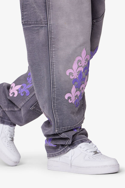 Ultra Baggy Fleur Double Knee Pants - Grey