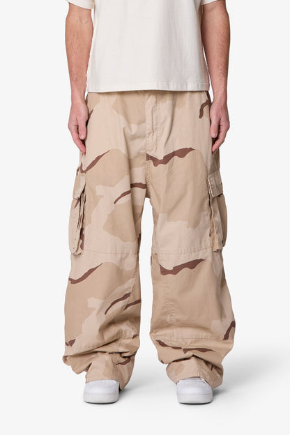 Ultra Baggy Military Cargo Pants - Desert Camo
