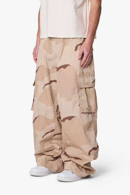 Ultra Baggy Military Cargo Pants - Desert Camo