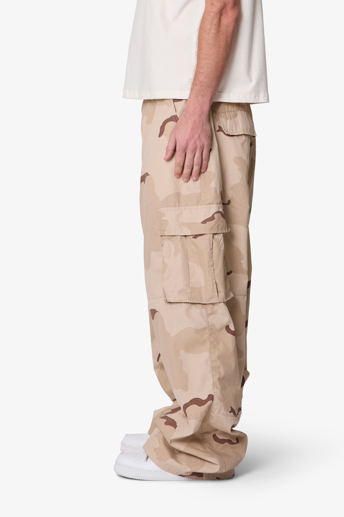 Ultra Baggy Military Cargo Pants - Desert Camo