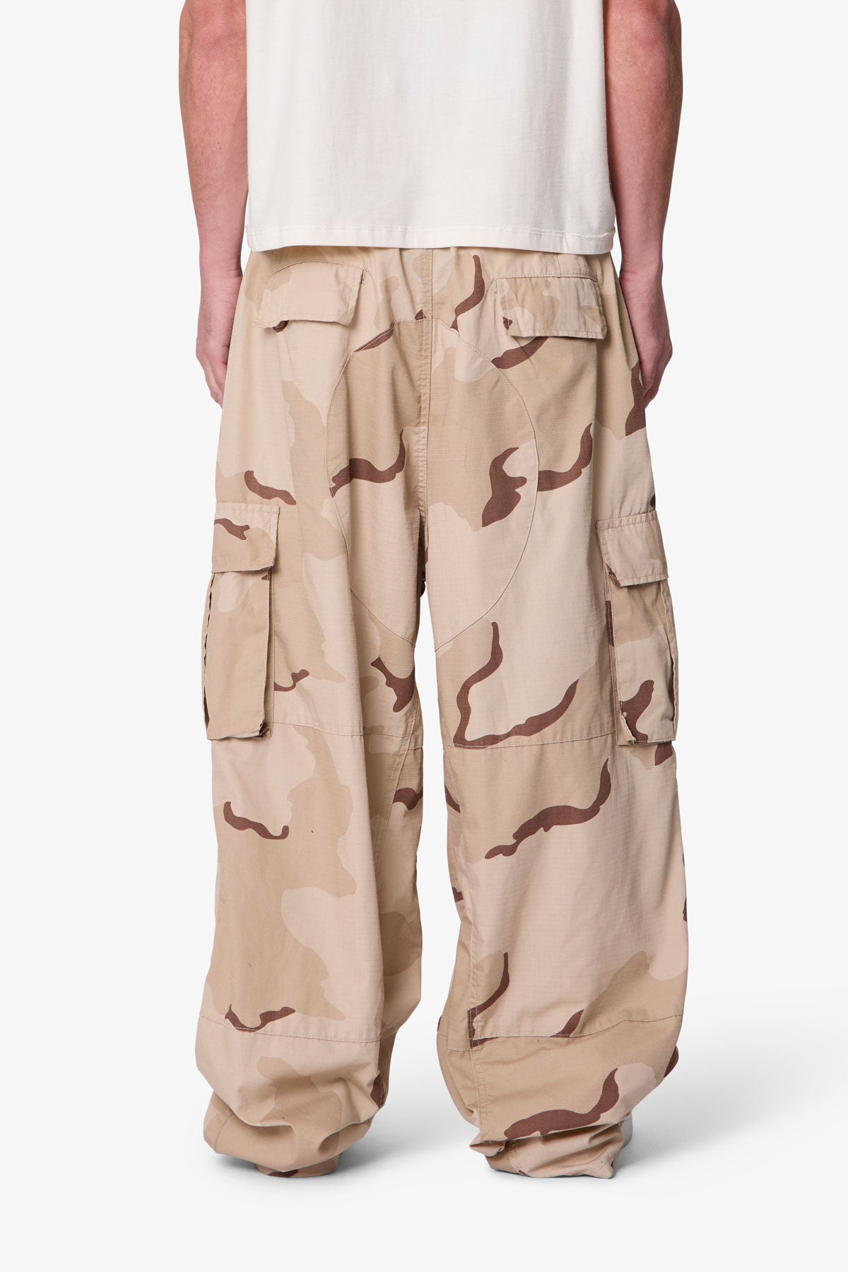 Ultra Baggy Military Cargo Pants - Desert Camo