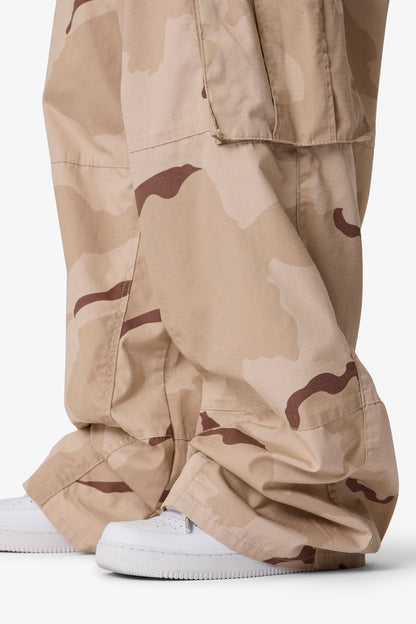 Ultra Baggy Military Cargo Pants - Desert Camo