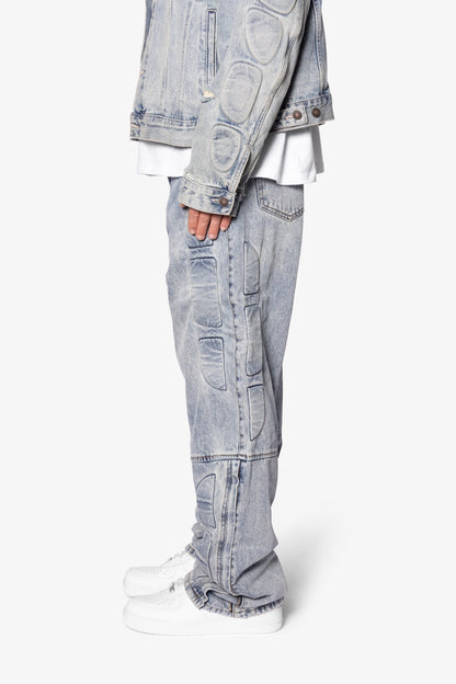Ultra Baggy Moto Denim - Blue