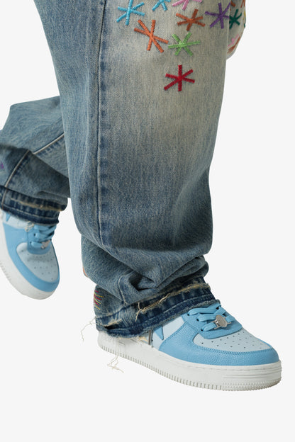 Ultra Baggy Multi Asterisk Denim - Blue/Multi