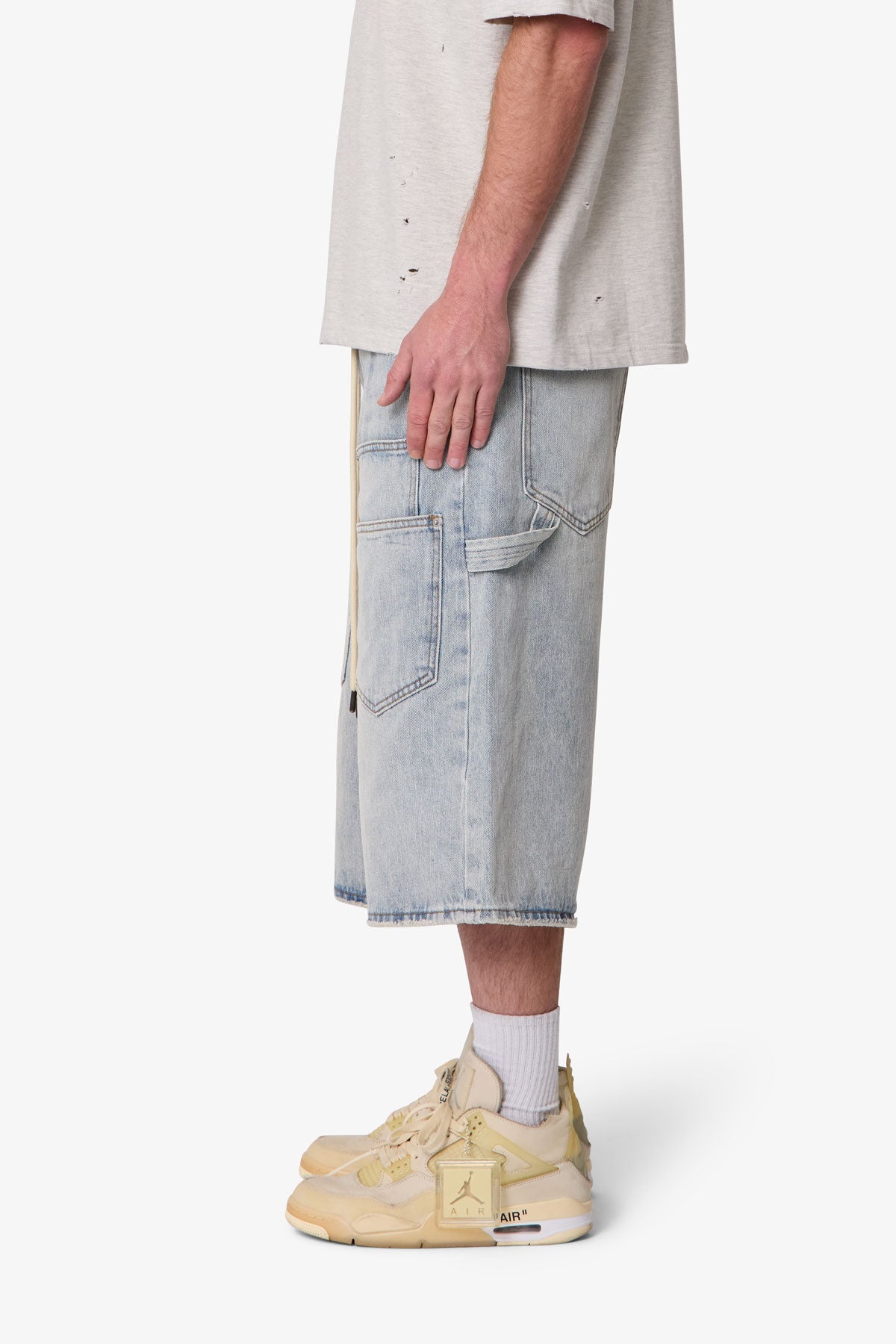 Ultra Baggy Multi Pocket Denim Shorts - Blue