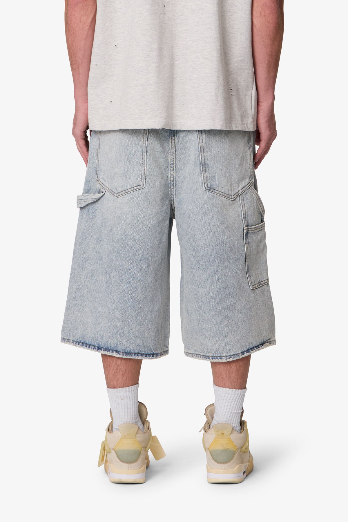 Ultra Baggy Multi Pocket Denim Shorts - Blue