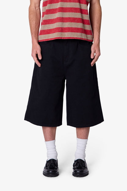 Ultra Baggy Paneled Chino Shorts - Black