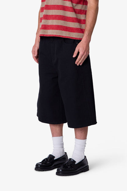 Ultra Baggy Paneled Chino Shorts - Black