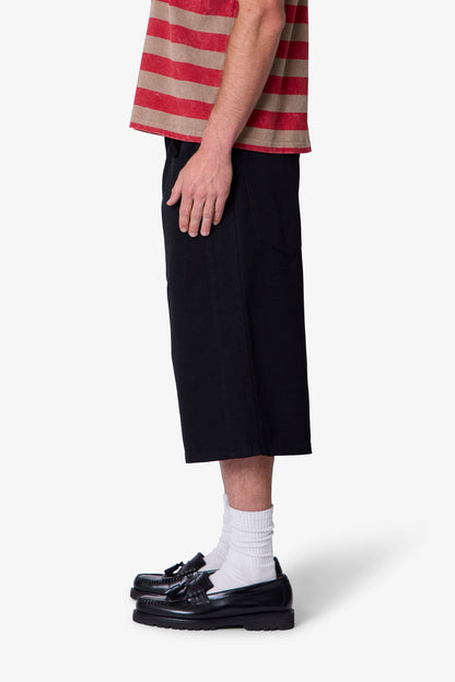 Ultra Baggy Paneled Chino Shorts - Black