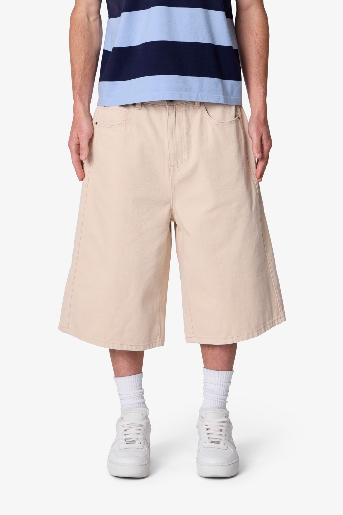 Ultra Baggy Paneled Chino Shorts - Khaki