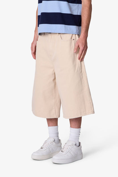 Ultra Baggy Paneled Chino Shorts - Khaki