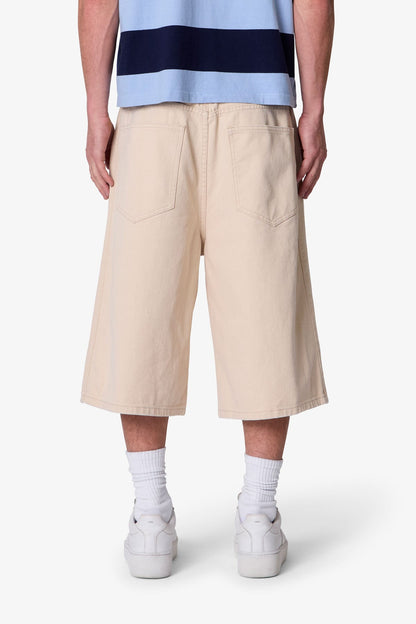 Ultra Baggy Paneled Chino Shorts - Khaki
