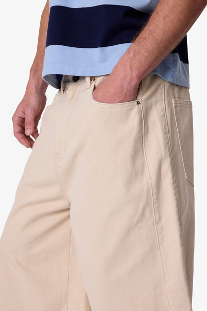 Ultra Baggy Paneled Chino Shorts - Khaki