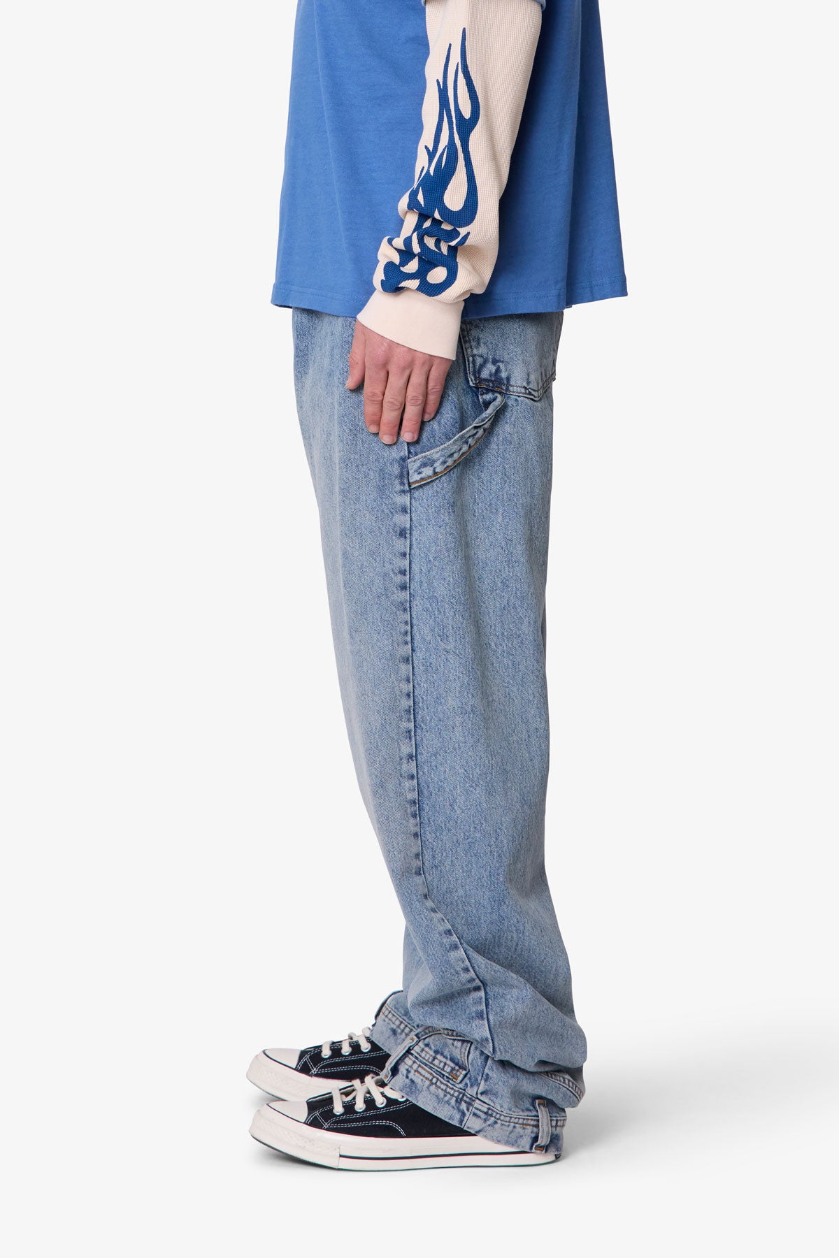 Ultra Baggy Reconstructed Denim - Washed Blue