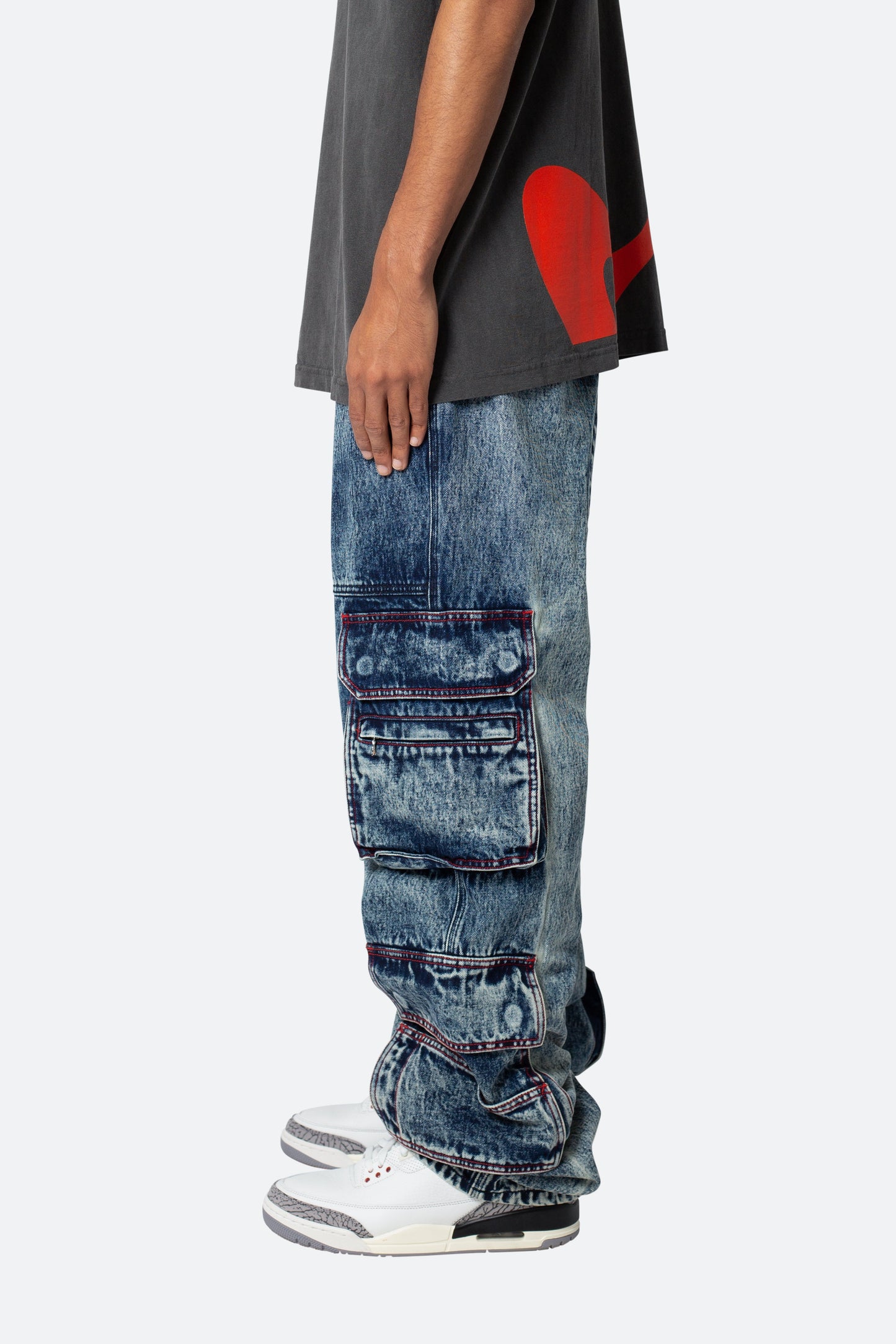 Ultra Baggy Skate Cargo Denim - Vintage Blue