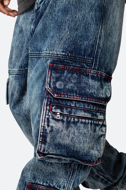 Ultra Baggy Skate Cargo Denim - Vintage Blue