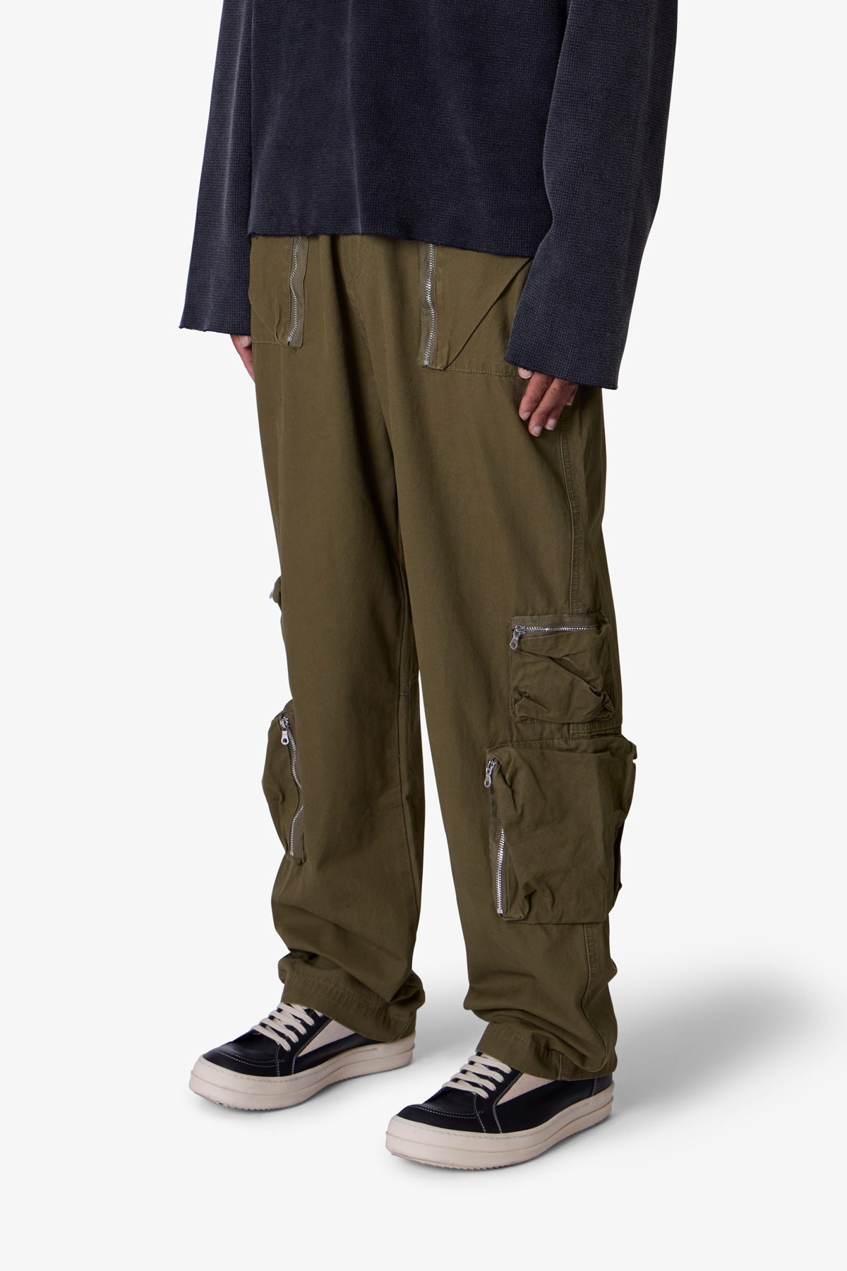 Ultra Baggy Tactical Cargo Pants - Olive