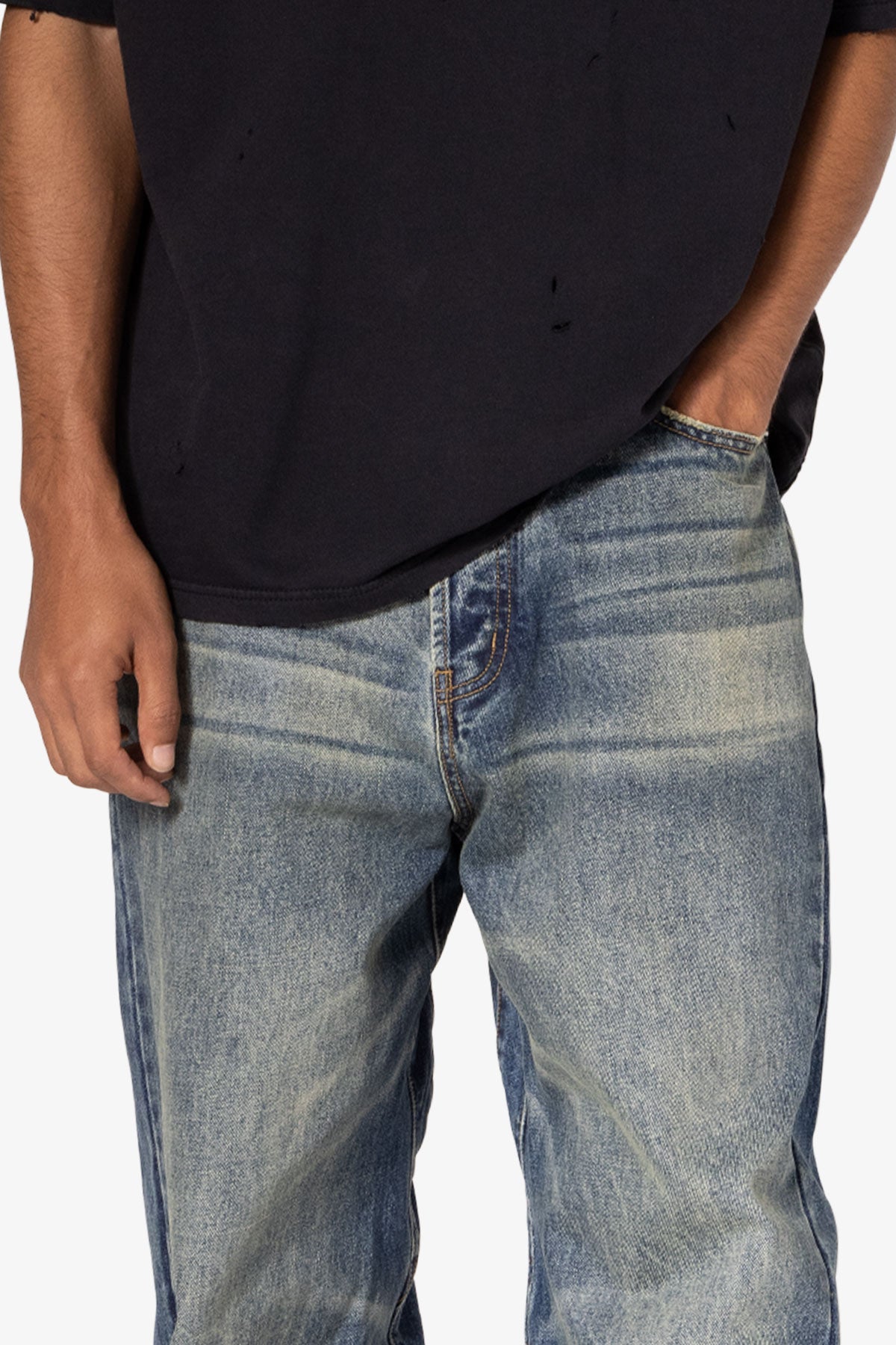 Ultra Baggy Washed Up Denim - Blue