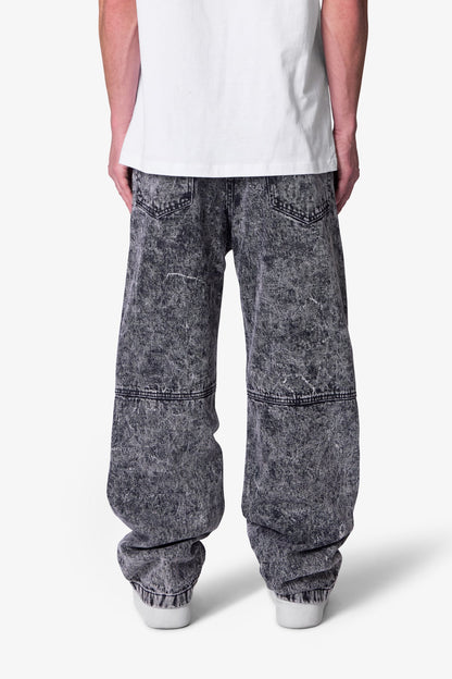 V741 Front Washed Cargo Denim - Grey