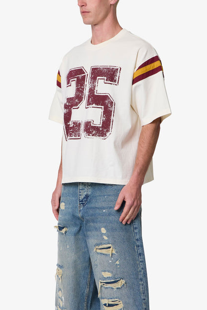 Varsity Tee - White/Red