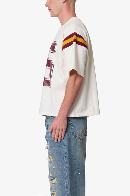 Varsity Tee - White/Red