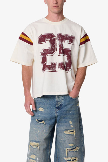 Varsity Tee - White/Red