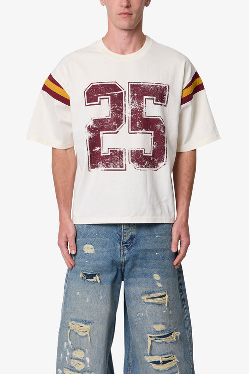 Varsity Tee - White/Red