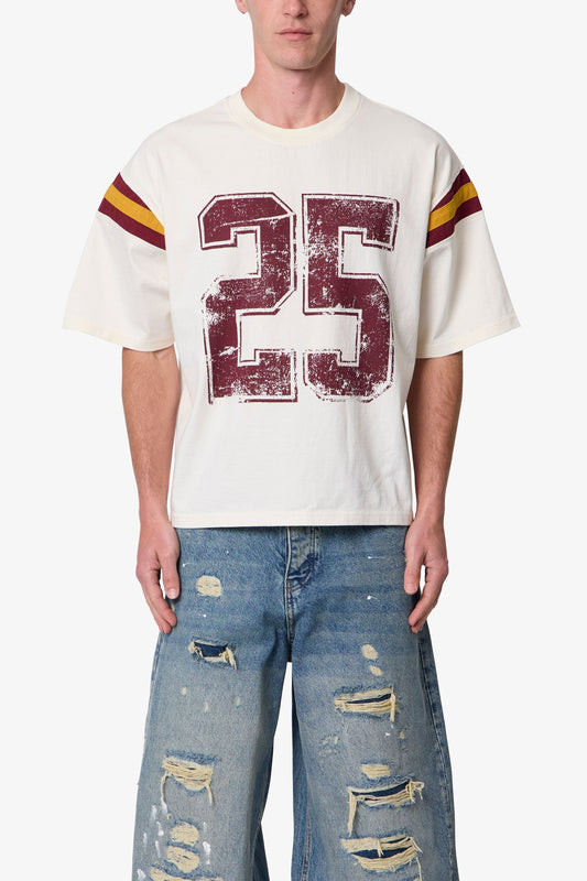 Varsity Tee - White/Red