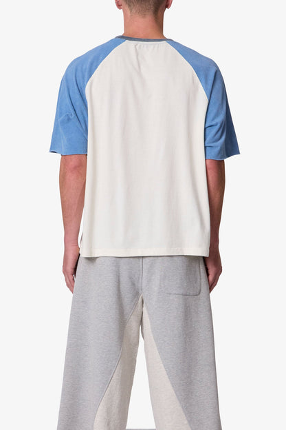 Vintage Baseball 3/4" Sleeve Tee - Off White/Blue
