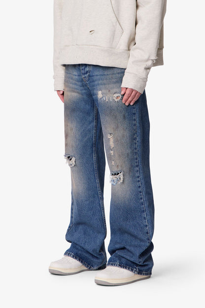 Vintage Flared Denim - Washed Blue