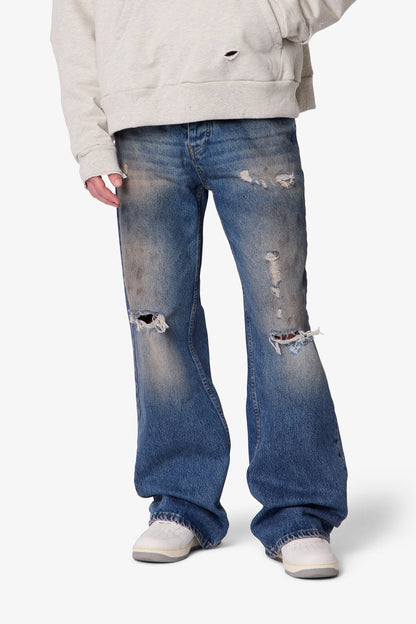 Vintage Flared Denim - Washed Blue