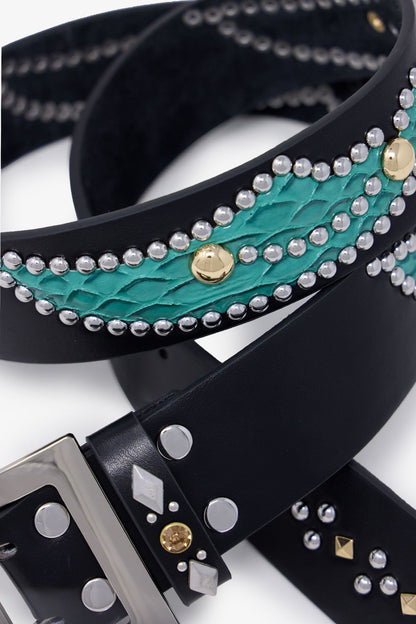 Vintage Python Belt - Black