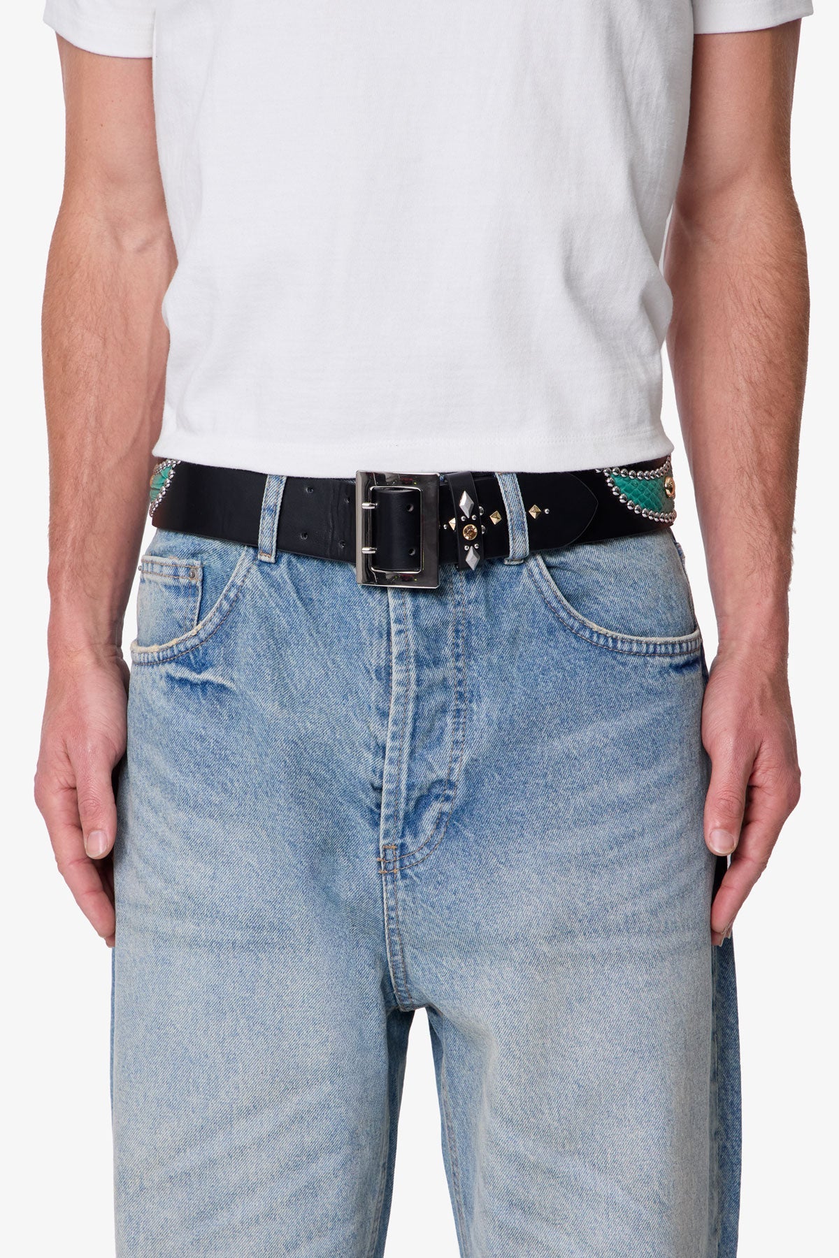 Vintage Python Belt - Black