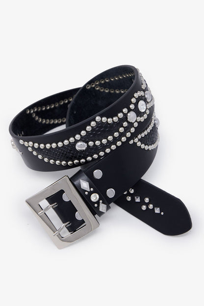 Vintage Python Belt - Black/Black