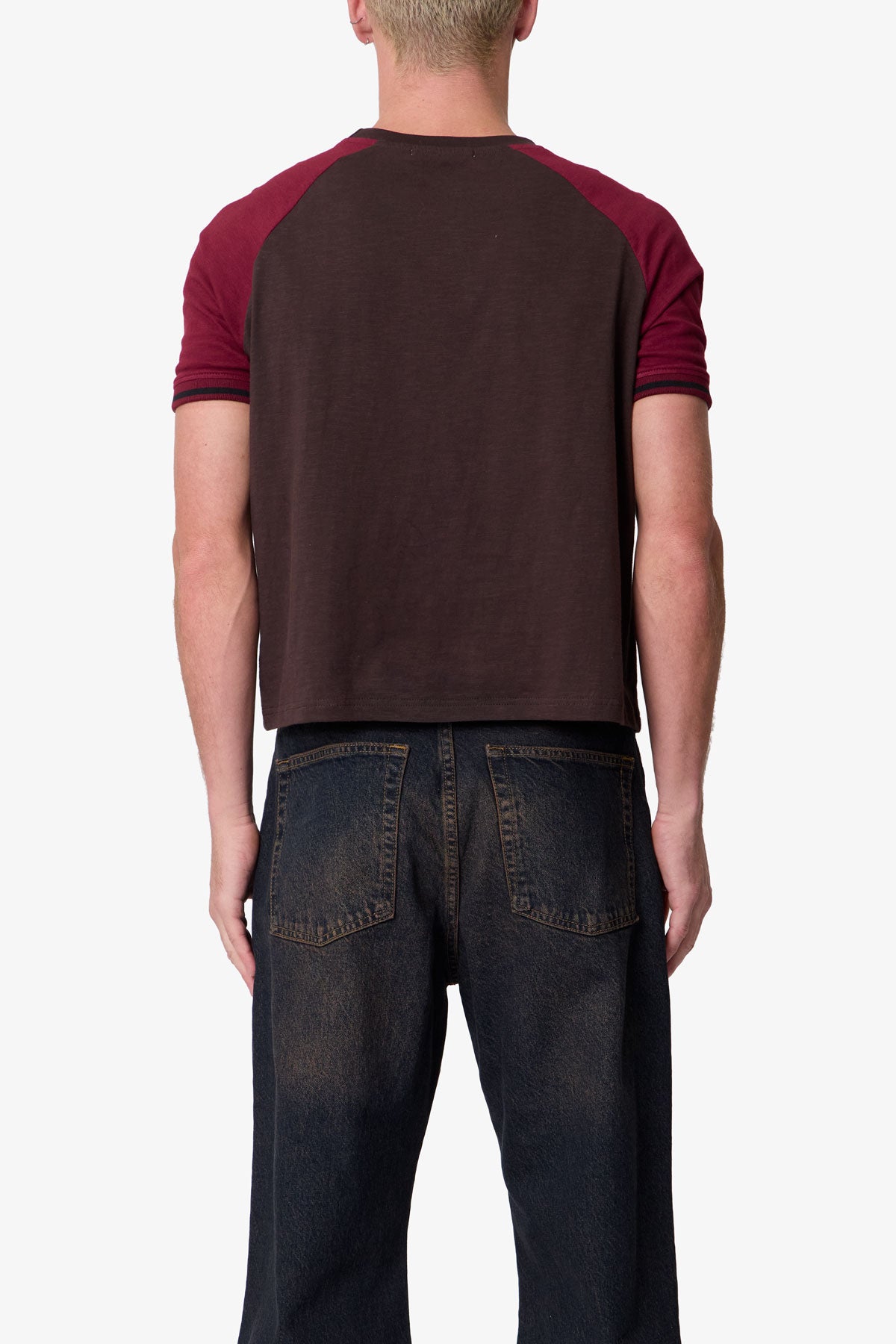 Vintage Ringer Tee - Brown/Burgundy
