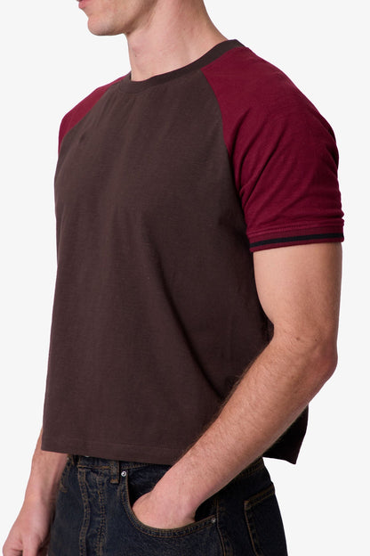 Vintage Ringer Tee - Brown/Burgundy