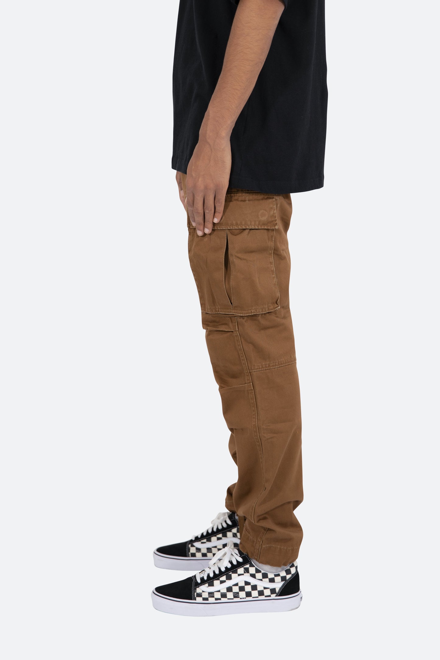 Vintage Twill Cargo Pants - Brown