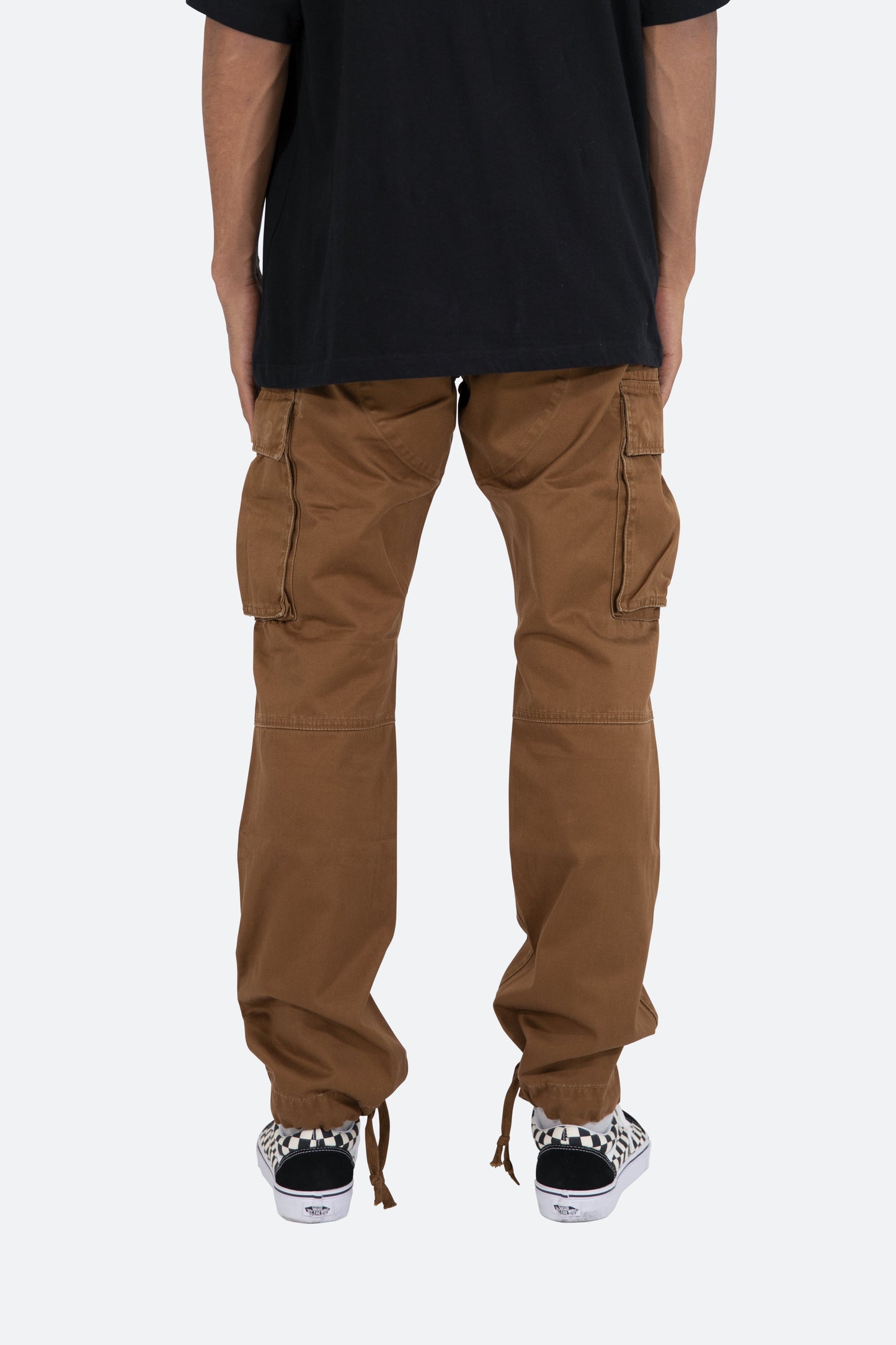 Vintage Twill Cargo Pants - Brown