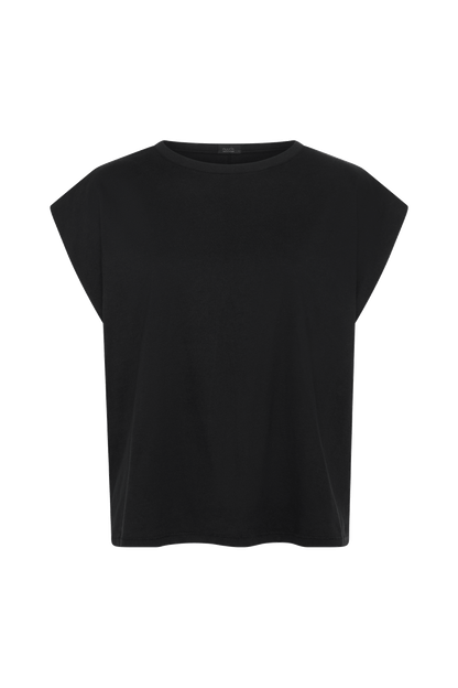 Soft Cotton Muscle Tee | Black