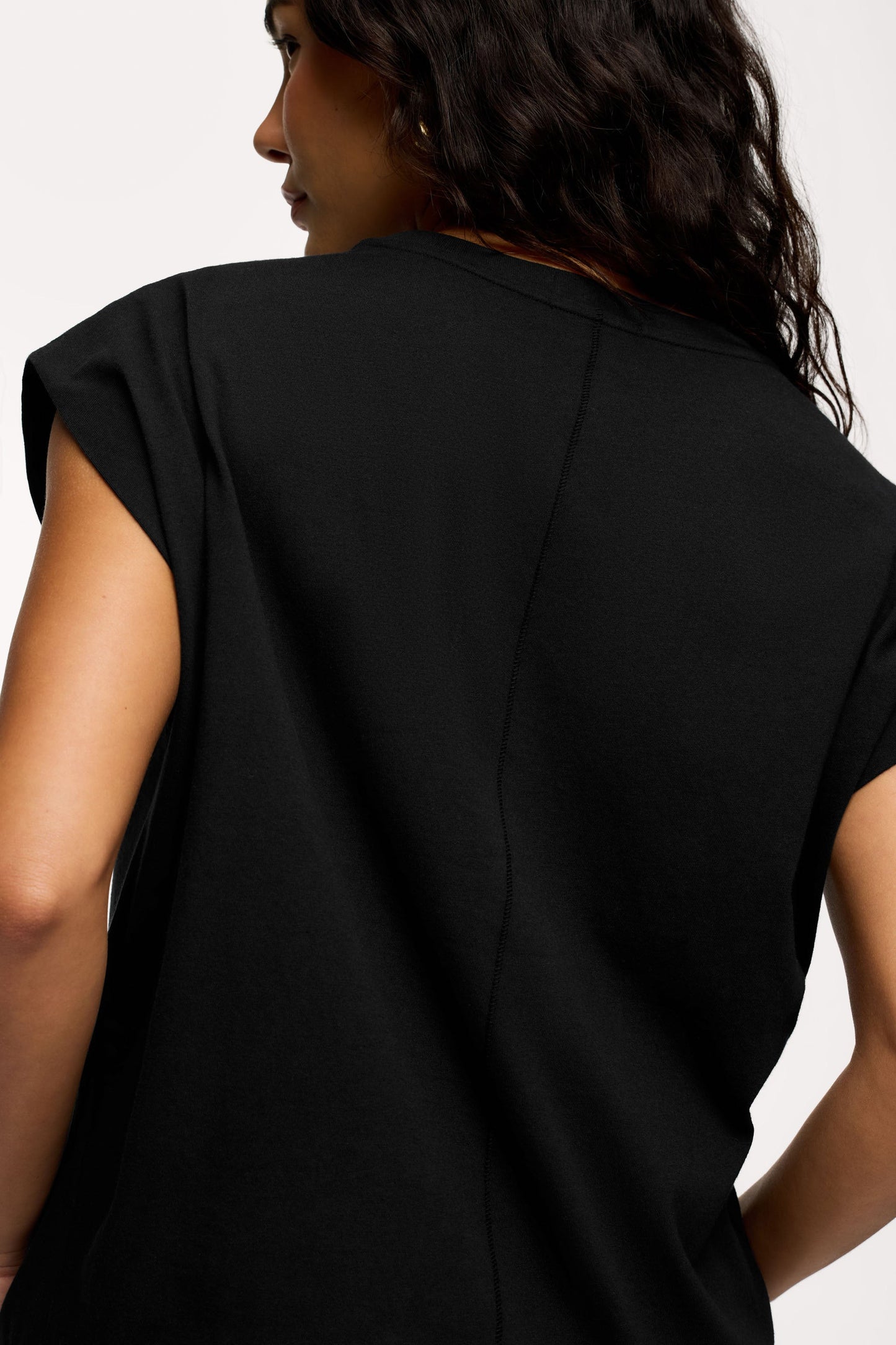 Soft Cotton Muscle Tee | Black