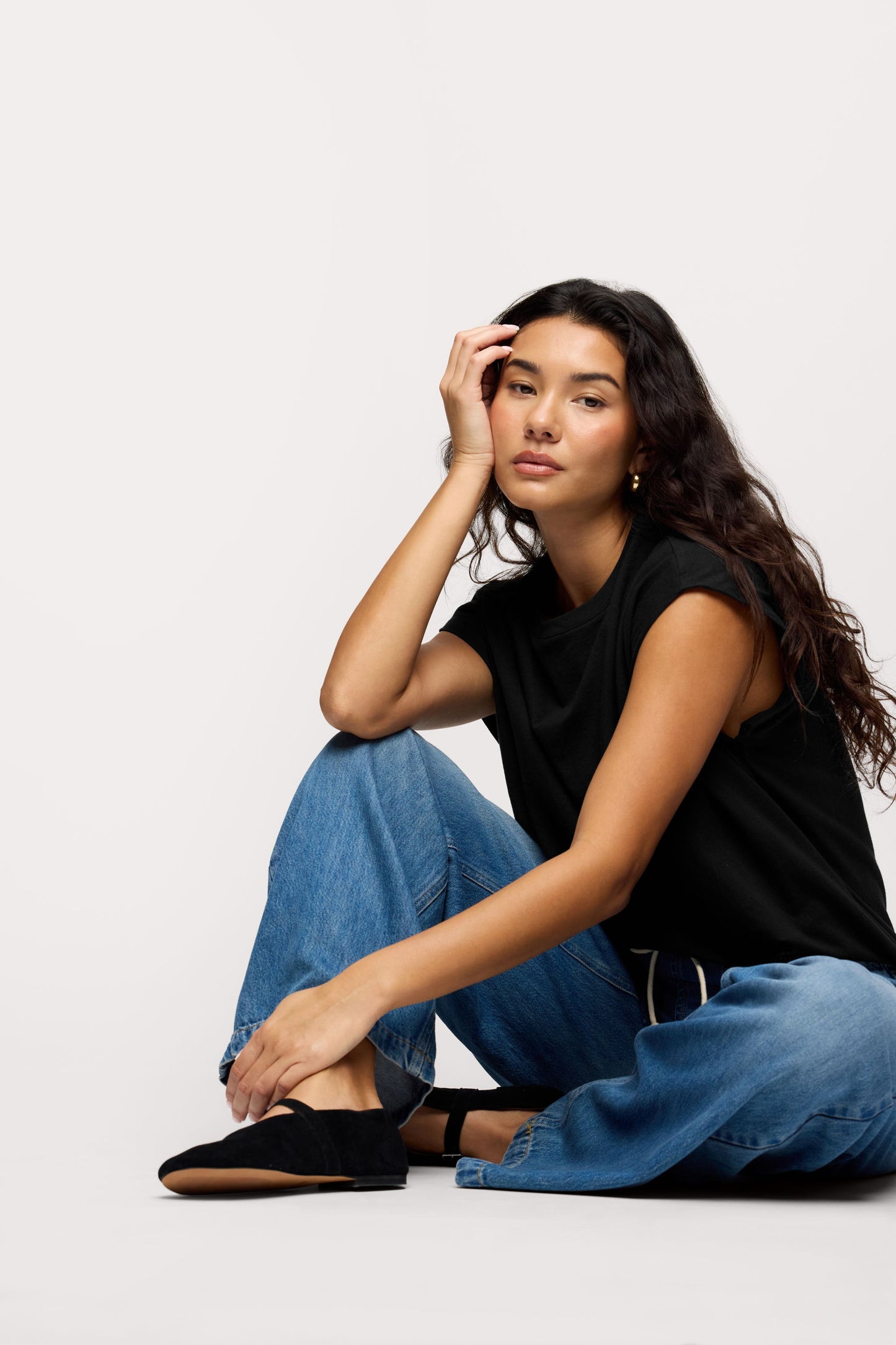 Soft Cotton Muscle Tee | Black