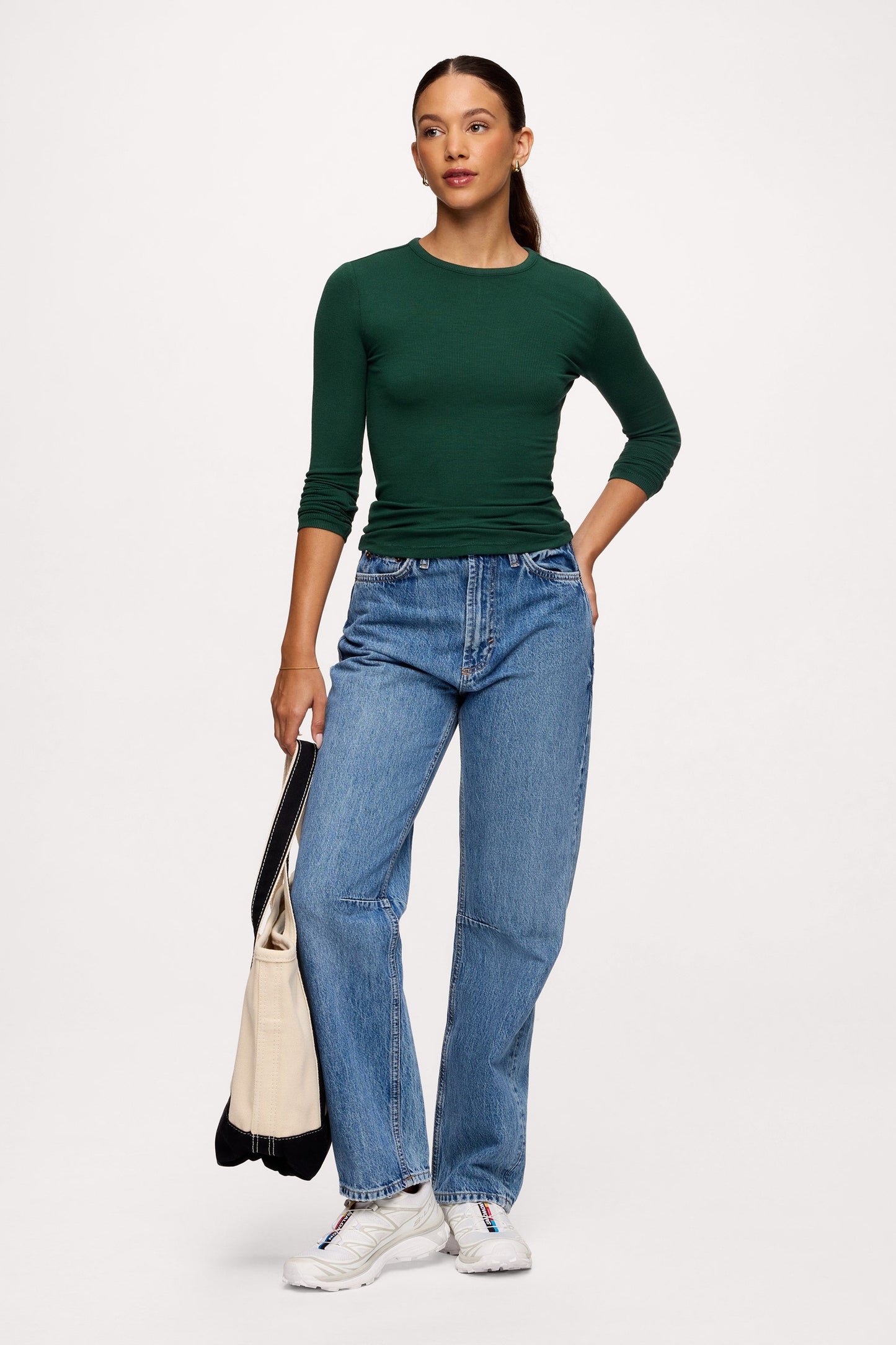 Slinky Rib Long Sleeve Shirt | Hunter