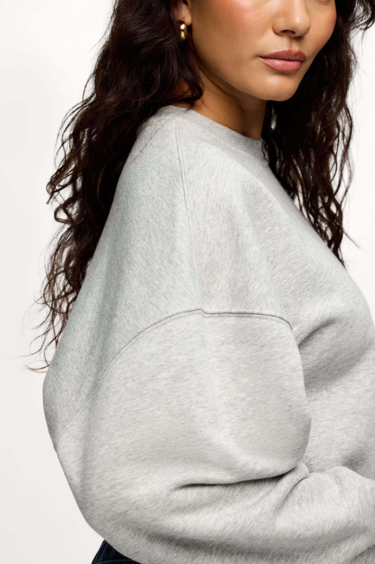 Vintage Fleece Cinch Waist Sweatshirt | Heather Grey