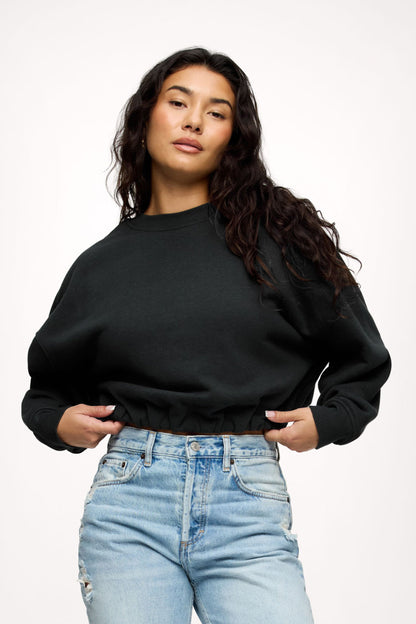 Vintage Fleece Cinch Waist Sweatshirt