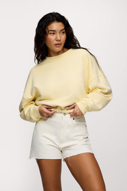 Vintage Fleece Cinch Waist Sweatshirt
